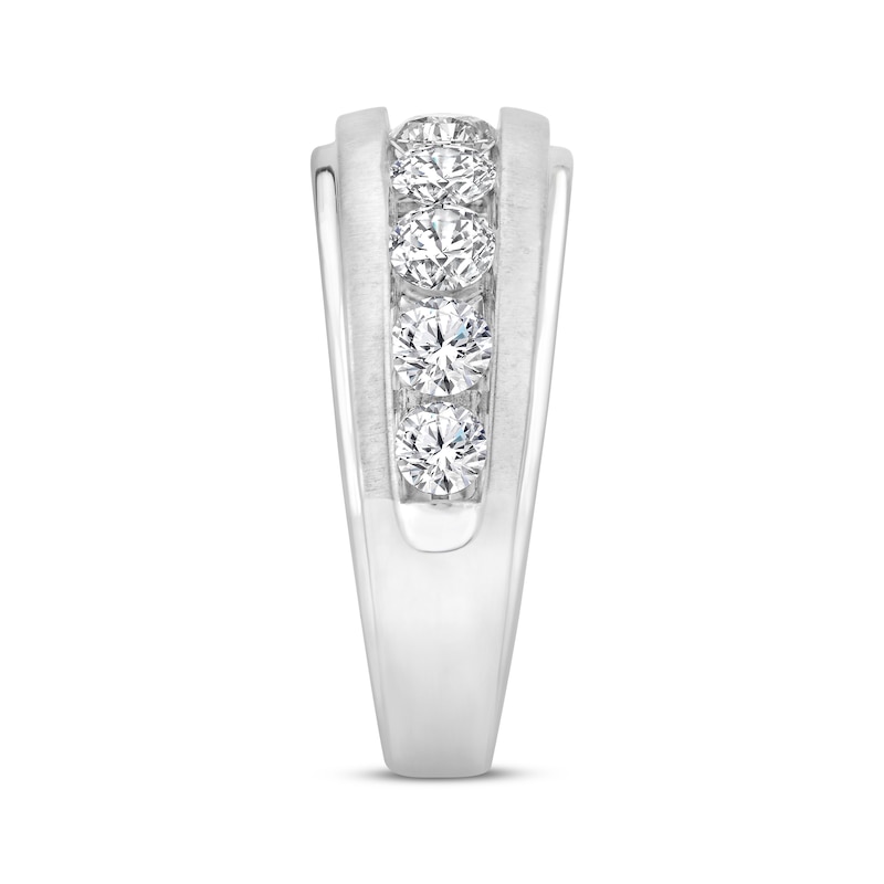 Main Image 2 of Previously Owned Men's Diamond Wedding Band 2 ct tw Round-cut 10K White Gold