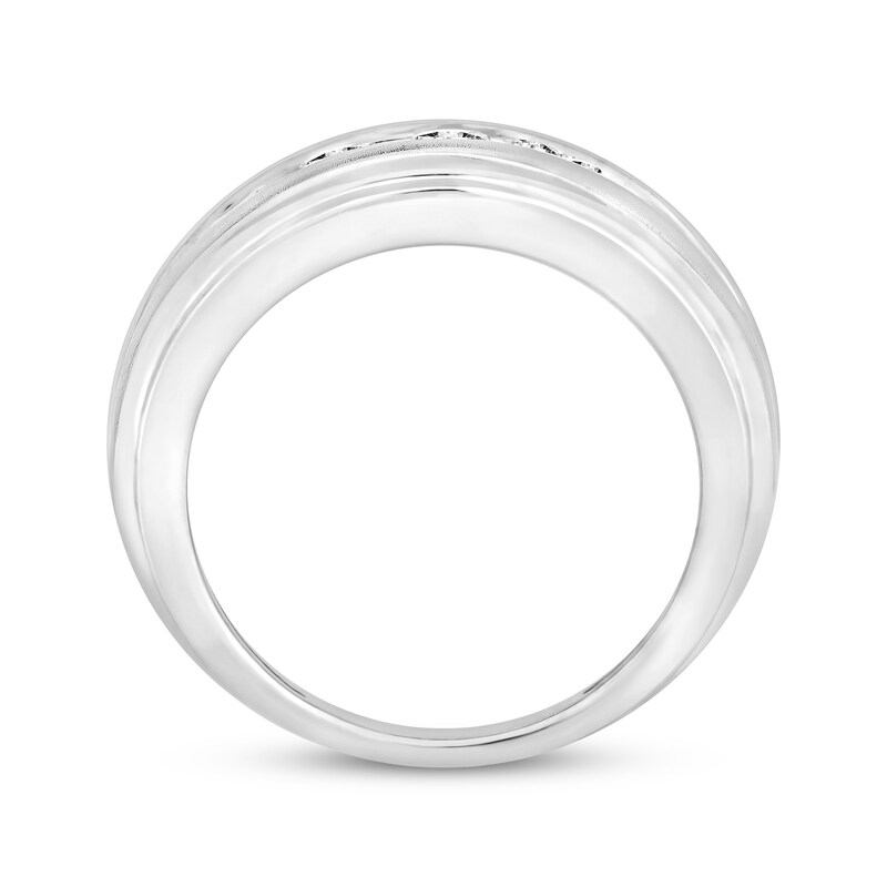 Main Image 3 of Previously Owned Men's Diamond Wedding Band 2 ct tw Round-cut 10K White Gold