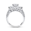 Thumbnail Image 2 of Previously Owned 3-Stone Diamond Engagement Ring 2 ct tw Princess-cut 14K White Gold