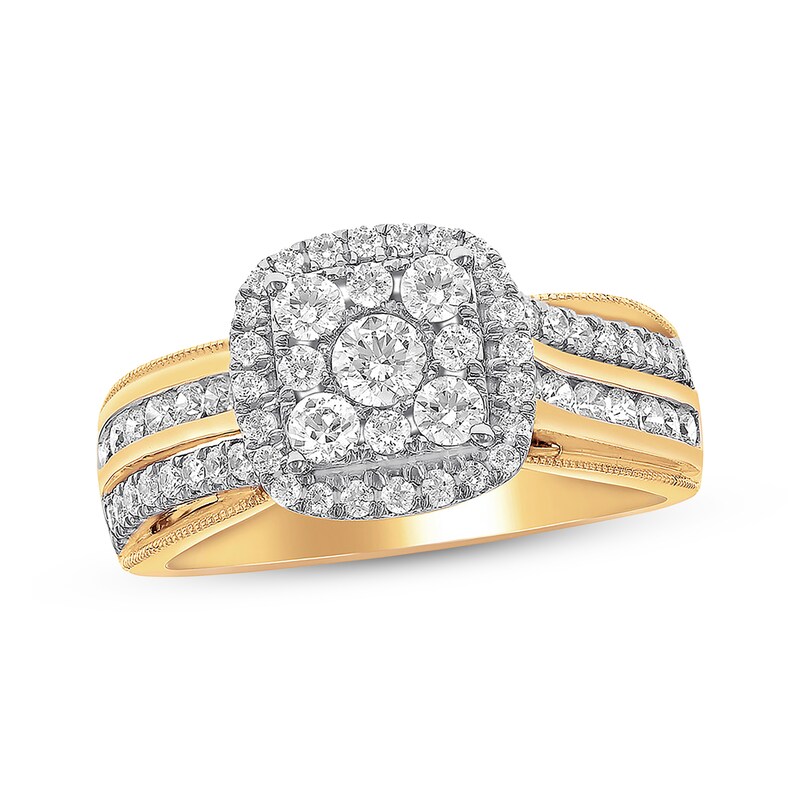 Main Image 1 of Previously Owned Diamond Engagement Ring 1 ct tw Round-cut 10K Yellow Gold