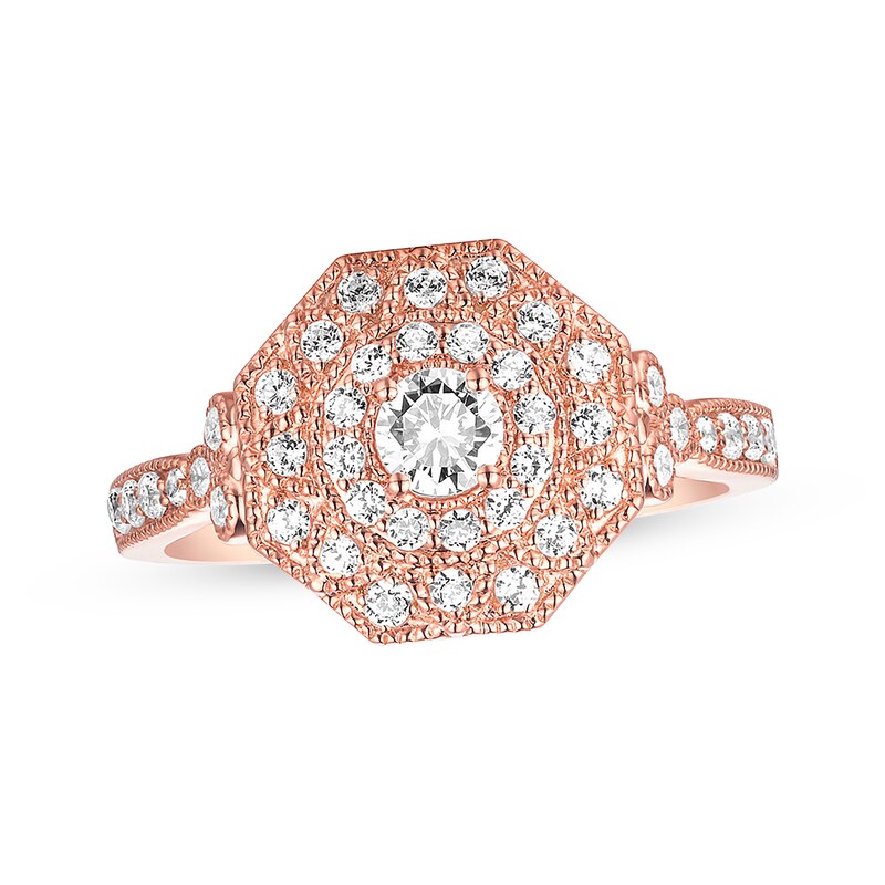 Main Image 1 of Previously Owned Diamond Engagement Ring 3/4 ct tw Round-cut 14K Rose Gold