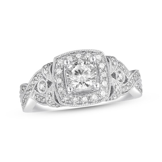 Previously Owned Diamond Engagement Ring 1 ct tw Round-cut 14K White Gold