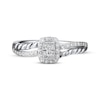 Thumbnail Image 4 of Previously Owned Round Diamond Twist Engagement Ring 1/4 ct tw 10K White Gold