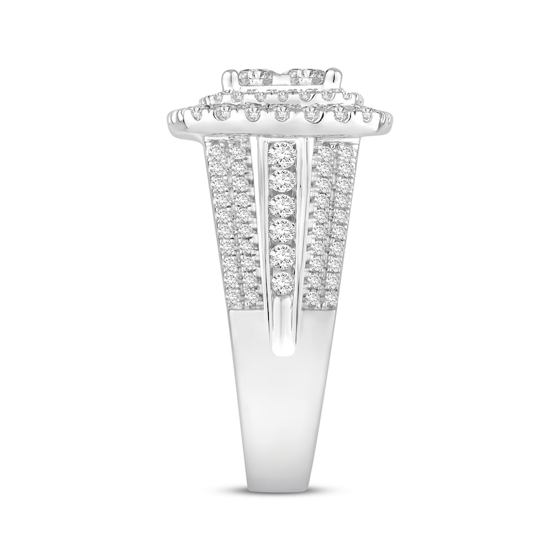 Main Image 2 of Previously Owned Diamond Engagement Ring 2 ct tw Princess & Round-cut 10K White Gold