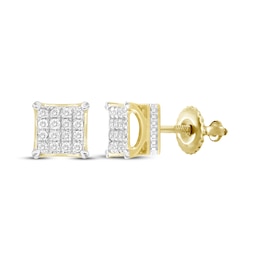 Previously Owned Men's Diamond Earrings 1/2 ct tw 10K Yellow Gold