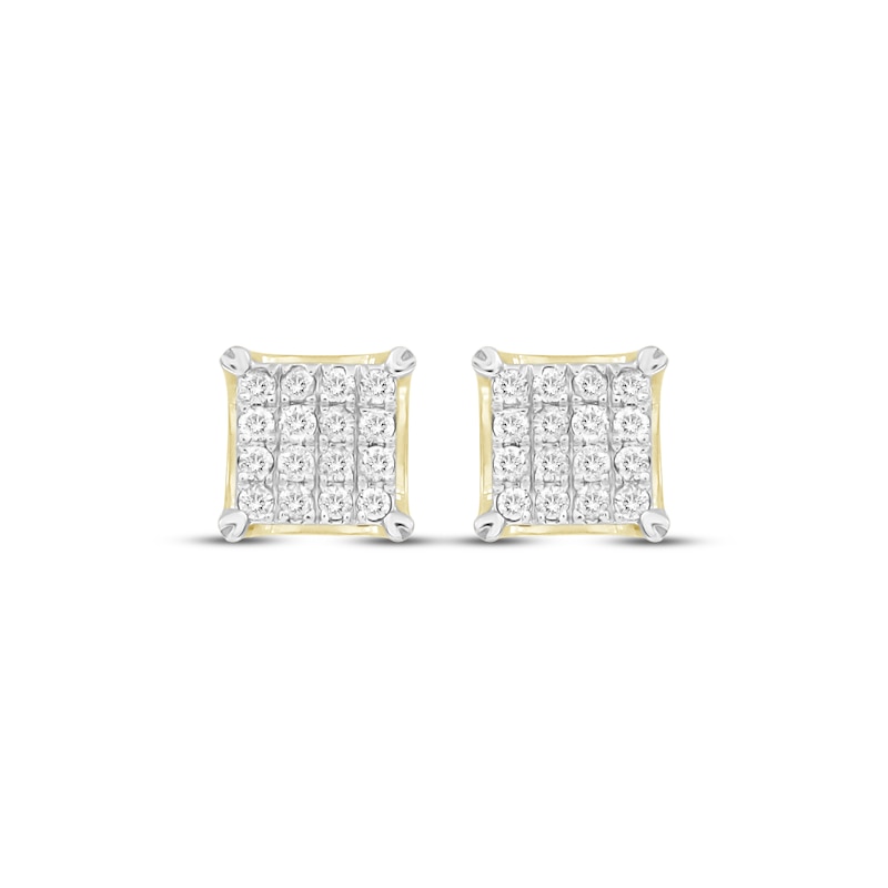 Main Image 2 of Previously Owned Men's Diamond Earrings 1/2 ct tw 10K Yellow Gold