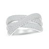 Thumbnail Image 1 of Previously Owned Diamond Three-Row Crossover Ring 1 ct tw 10K White Gold