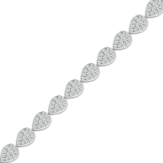 Previously Owned Diamond Pear Link Bracelet 2 ct tw 10K White Gold 7"