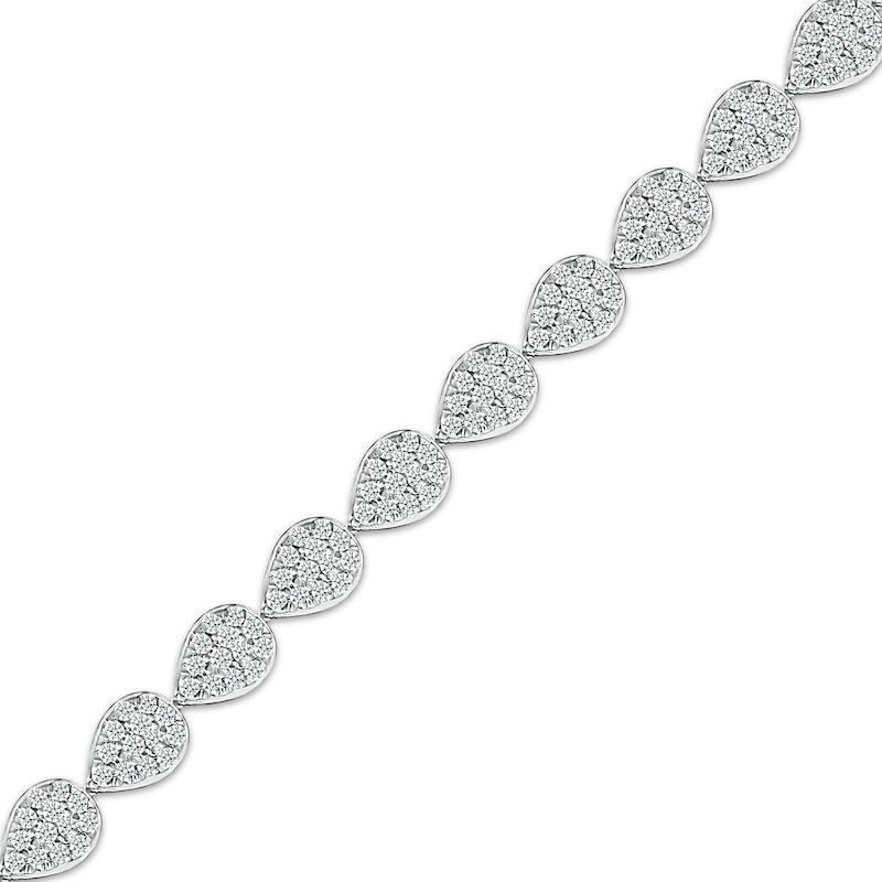 Previously Owned Diamond Pear Link Bracelet 2 ct tw 10K White Gold 7"
