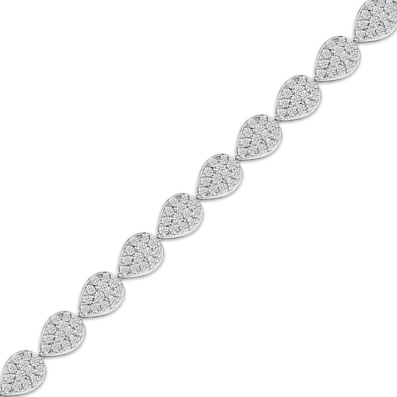 Main Image 1 of Previously Owned Diamond Pear Link Bracelet 2 ct tw 10K White Gold 7&quot;