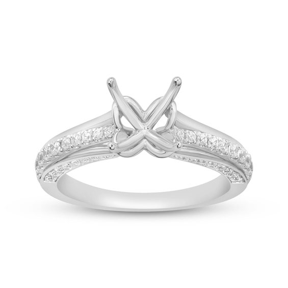 Previously Owned Diamond Engagement Ring Setting 1/2 ct tw 14K White Gold