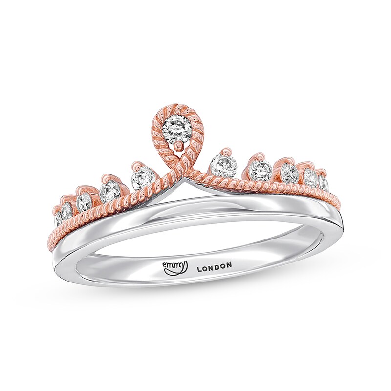 Main Image 1 of Previously Owned Emmy London Diamond Ring 1/4 ct tw Sterling Silver & 10K Rose Gold