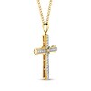 Thumbnail Image 2 of Previously Owned Men's Cross Necklace 1/2 ct tw Diamonds 10K Yellow Gold