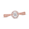Thumbnail Image 1 of Previously Owned Diamond Halo Frame Promise Ring 1/8 ct tw 10K Rose Gold