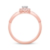 Thumbnail Image 2 of Previously Owned Diamond Halo Frame Promise Ring 1/8 ct tw 10K Rose Gold