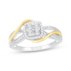 Thumbnail Image 1 of Previously Owned Diamond Promise Ring 1/15 ct tw Round-cut Sterling Silver & 10K Yellow Gold