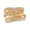 Thumbnail Image 1 of Previously Owned Diamond Multi-Row Crossover Ring 1 ct tw 10K Yellow Gold