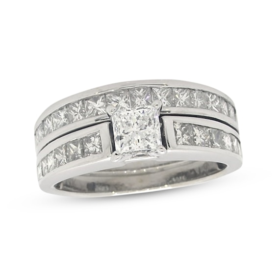 Previously Owned Princess-Cut Diamond Bridal Set 2 ct tw 14K White Gold 6