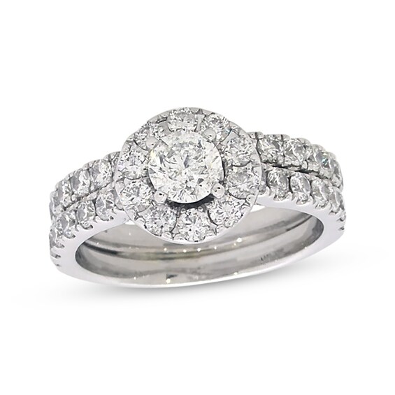 Previously Owned Neil Lane Diamond Bridal Set 1-7/8 ct tw Round-Cut 14K White Gold Size 6.75