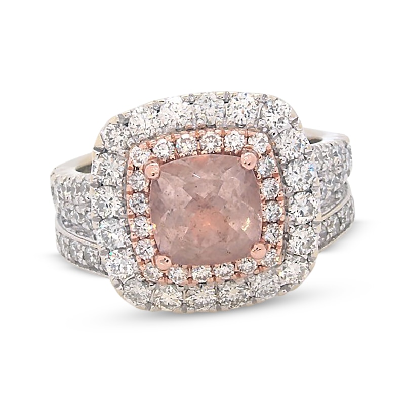 Previously Owned Neil Lane Cushion-Cut Morganite Bridal Set 1-1/2 ct tw  Diamonds 14K Two-Tone Gold Size