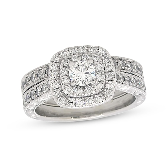 Previously Owned Neil Lane Diamond Bridal Set 1-1/8 ct tw Round-Cut 14K White Gold 5.25