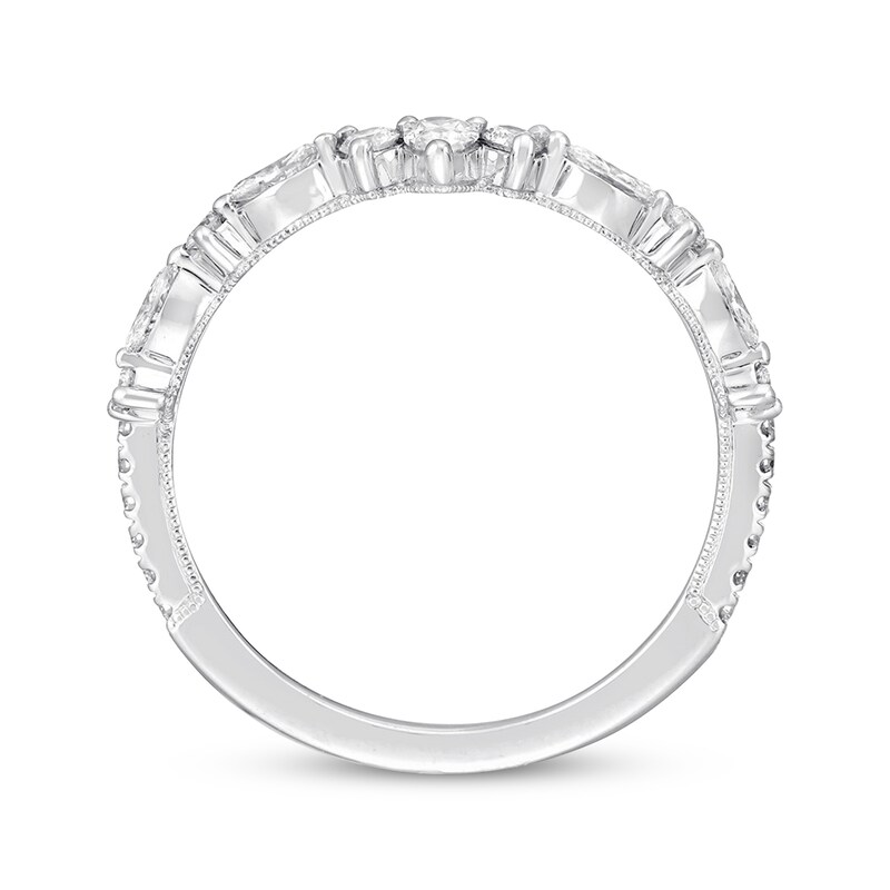 Main Image 3 of Previously Owned Neil Lane Marquise, Pear & Round-Cut Diamond Anniversary Ring 1/2 ct tw 14K White Gold