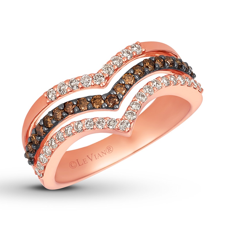 Main Image 1 of Previously Owned Le Vian Chocolate Diamond Ring 5/8 ct tw 14K Strawberry Gold