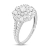 Thumbnail Image 2 of Previously Owned Sparks of Love Diamond Starburst Ring 1 ct tw Round, Princess & Baguette 10K White Gold