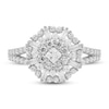 Thumbnail Image 3 of Previously Owned Sparks of Love Diamond Starburst Ring 1 ct tw Round, Princess & Baguette 10K White Gold