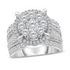 Thumbnail Image 1 of Previously Owned Diamond Engagement Ring 3 ct tw Round/Baguette 10K White Gold