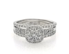 Thumbnail Image 1 of Previously Owned Multi-Diamond Center Bridal Set 1 1/4 ct tw 14K & 10K White Gold Size 9.75