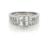 Thumbnail Image 1 of Previously Owned Princess-Cut Quad Diamond Bridal Set 2-1/2 ct tw 14K White Gold Size 8
