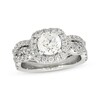 Thumbnail Image 1 of Previously Owned Round-Cut Diamond Soldered Bridal Set 1-3/4 ct tw 14K White Gold Size 5