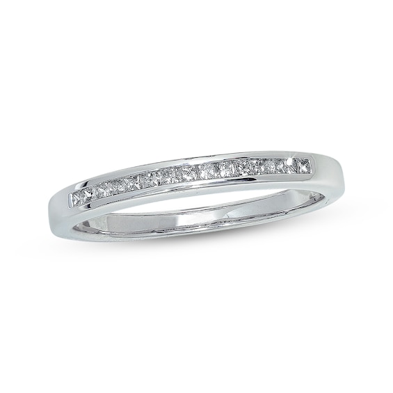Previously Owned Diamond Wedding Band 1/5 ct tw Princess-cut 14K White Gold