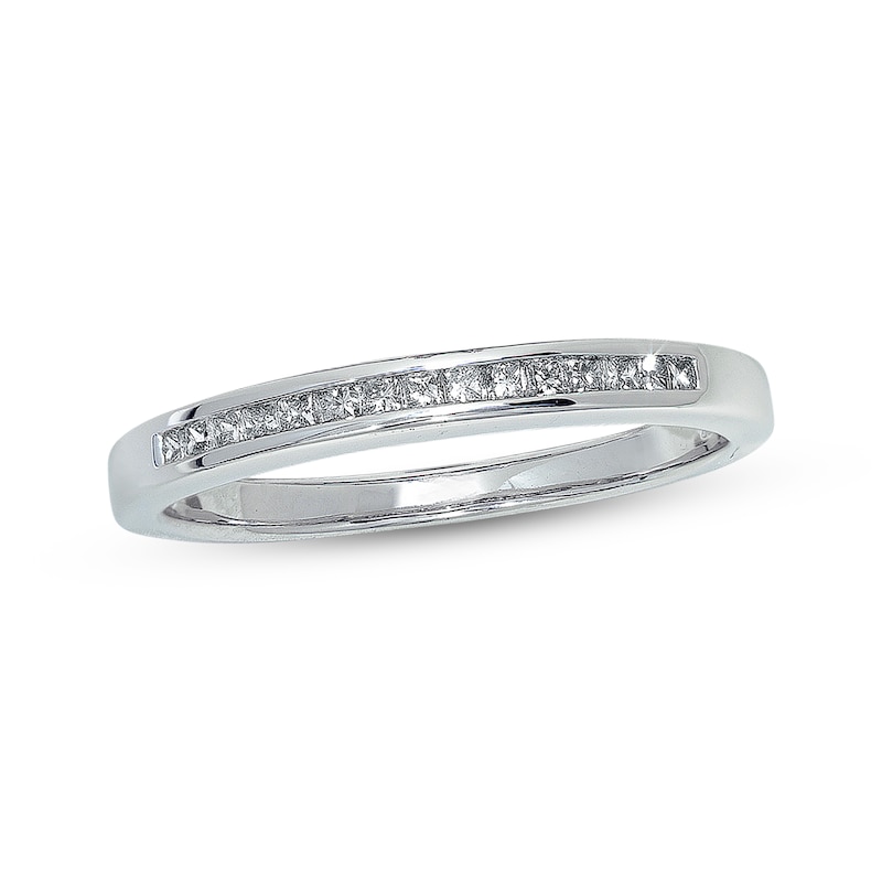 Main Image 1 of Previously Owned Diamond Wedding Band 1/5 ct tw Princess-cut 14K White Gold