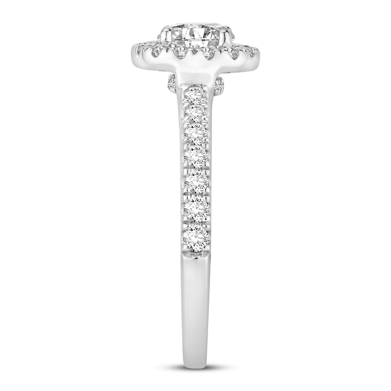 Main Image 3 of Previously Owned Diamond Engagement Ring 1-3/8 ct tw Round-cut 14K White Gold