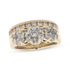 Thumbnail Image 1 of Previously Owned Round-Cut Diamond Flower Soldered Bridal Set 1-1/2 ct tw 14K Yellow Gold Size 6.75
