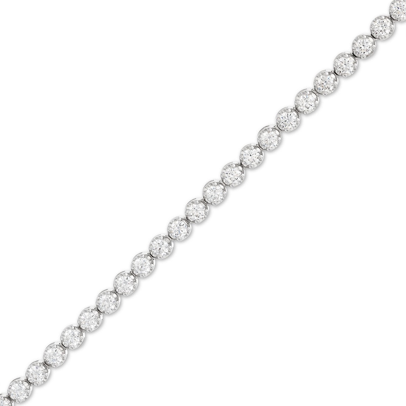 Previously Owned Diamond Tennis Bracelet 3 ct tw Round-Cut 10K White Gold 7"