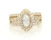 Thumbnail Image 1 of Previously Owned Marquise-Cut Diamond Engagement Ring 1-1/2 ct tw 14K Yellow Gold