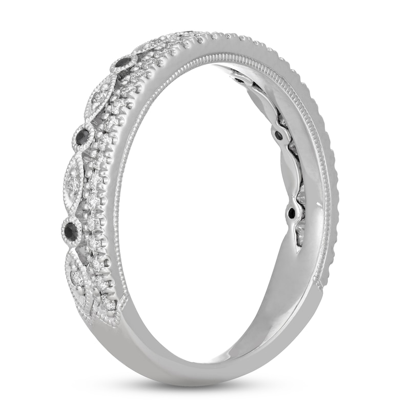 Main Image 2 of Previously Owned Neil Lane Black & White Diamond Anniversary Band 1/4 ct tw Round-cut 14K White Gold