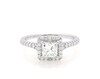 Thumbnail Image 1 of Previously Owned Diamond Engagement Ring 1-1/3 ct tw Princess/Round-cut 14K White Gold