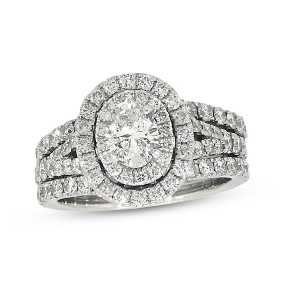 Previously Owned Neil Lane Oval-Cut Diamond Bridal Set 1-7/8 ct tw 14K White Gold Size