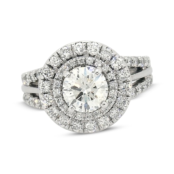 Previously Owned Round-Cut Diamond Engagement Ring 2-1/5 ct tw 14K White Gold Size 6