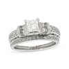 Thumbnail Image 1 of Previously Owned Neil Lane Princess-Cut Diamond Bridal Set 1-3/8 ct tw 14K White Gold Size 5.5