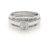 Thumbnail Image 1 of Previously Owned Round-Cut Diamond Bridal Set 3/4 ct tw 14K & 10K White Gold Size 9