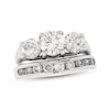 Thumbnail Image 1 of Previously Owned Round-Cut Diamond Soldered Bridal Set 2 ct tw 14K White Gold Size 4.75