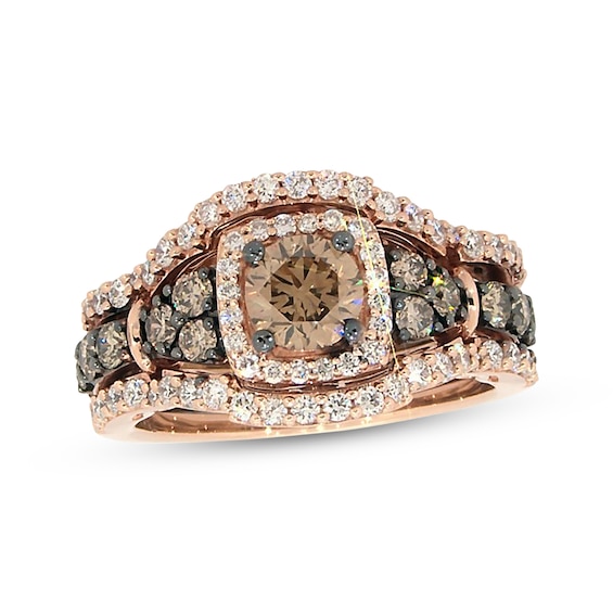 Previously Owned Le Vian Diamond Bridal Set 1-1/3 ct tw 14K Strawberry Gold Size 6.75