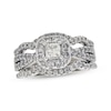 Thumbnail Image 1 of Previously Owned Diamond Bridal Set 1-1/4 ct tw Princess-Cut 14K White Gold Size 7.5