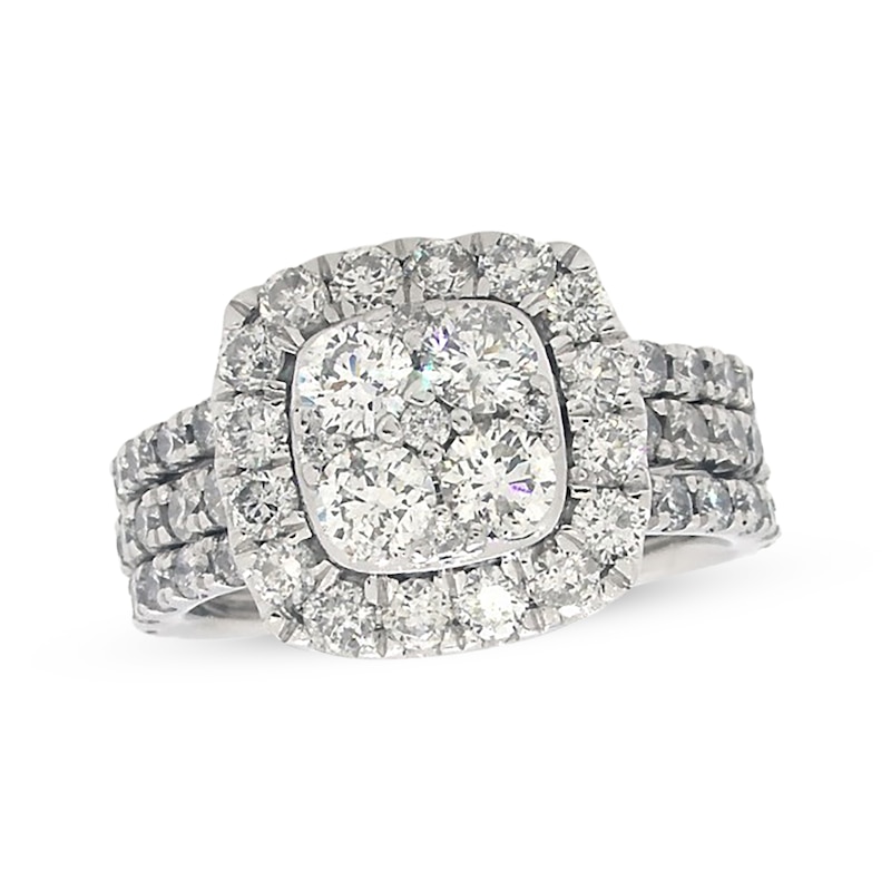 Main Image 1 of Previously Owned Diamond Bridal Set 2 ct tw Round-Cut 14K White Gold Size 5.25