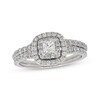 Thumbnail Image 1 of Previously Owned Neil Lane Princess-Cut Diamond Halo Bridal Set 1-1/3 ct tw 14K White Gold Size 8.25